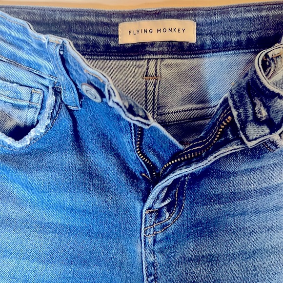 Flying Monkey Ripped Cropped Jeans. - Picture 5 of 6